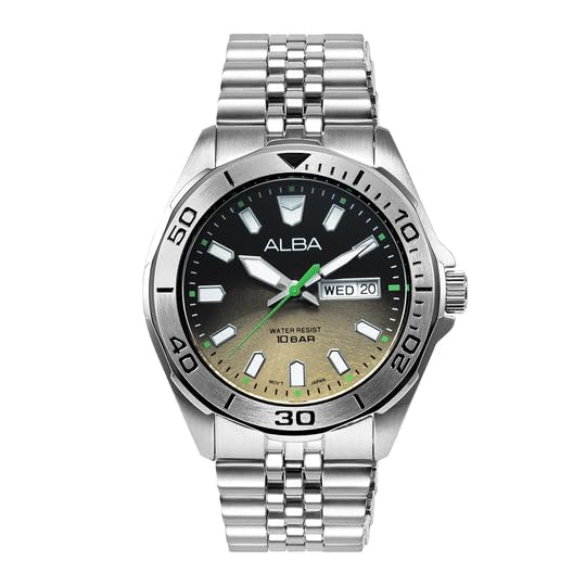 Alba AV3585X1 Planet Saturn Inspired Dial Watch, Men's Sporty Timepiece