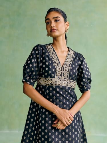 Aarke Ritu Kumar Black Aayna Festive Long Dress