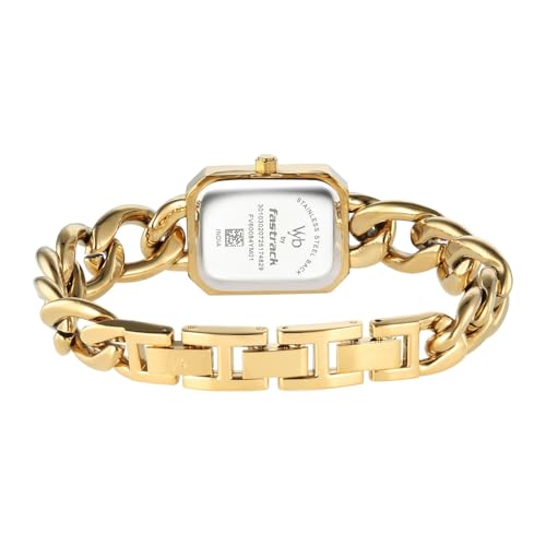 Fastrack Vyb 6.0 Charmer Quartz Black Shaped Dial Women's Watch | Stainless Steel Strap Material | Watches for Women Analog | Girl's Analog Watches - FV60084YM01W