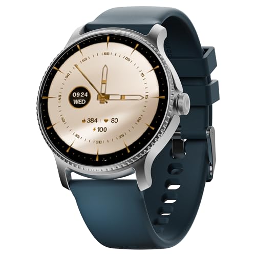 boAt Lunar Discovery – 2026 Edition w/ 1.39" (3.5 cm) HD Display, Bluetooth Calling, Emergency SOS, HR, SpO2 & Sleep Tracking Smart Watch for Men & Women (Active Blue)