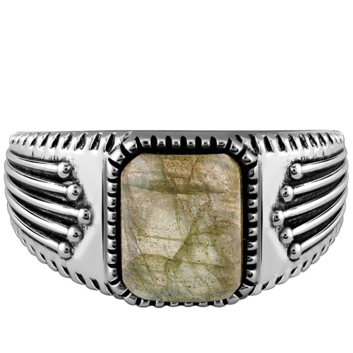 GIVA 925 Silver Oxidised Silver Heritage Ring For Him,Indian - 20| Gifts for Men & Boys | With Certificate of Authenticity and 925 Stamp | 6 Months Warranty