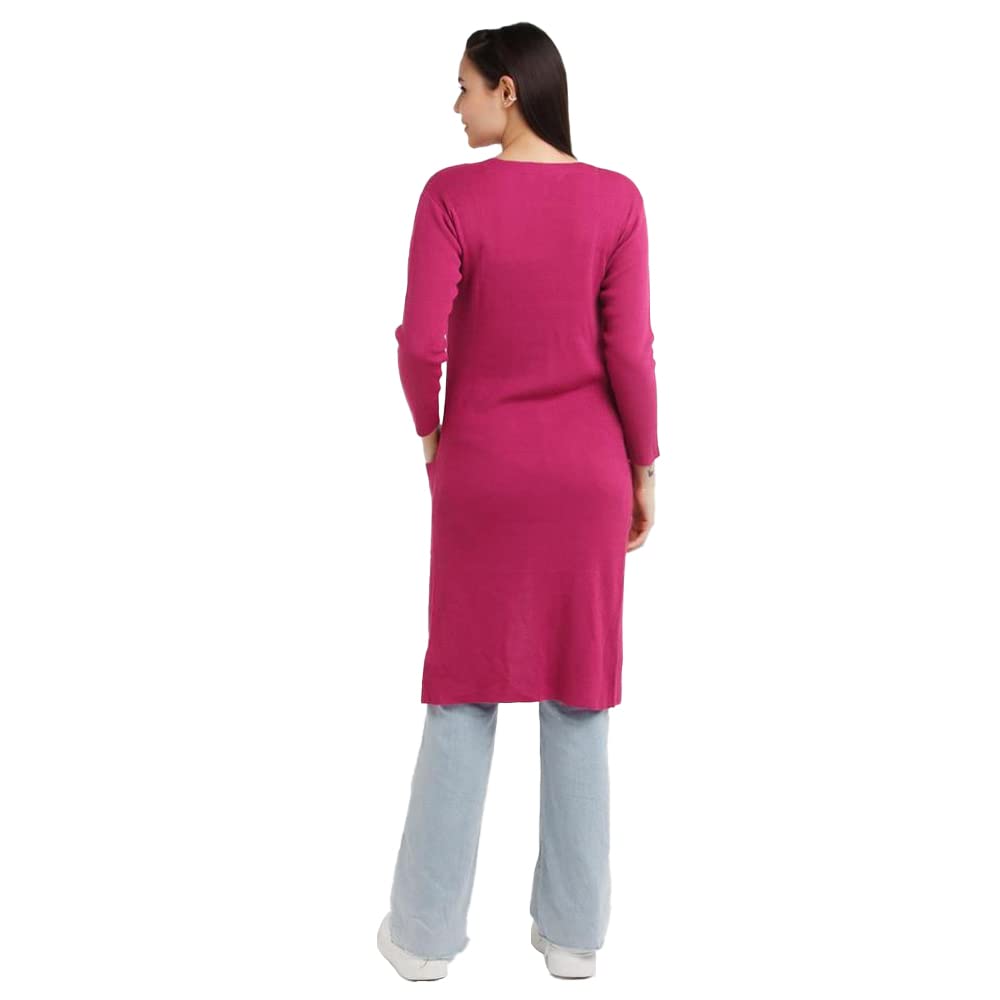 Zink London Women's Pink Solid Regular Shrug