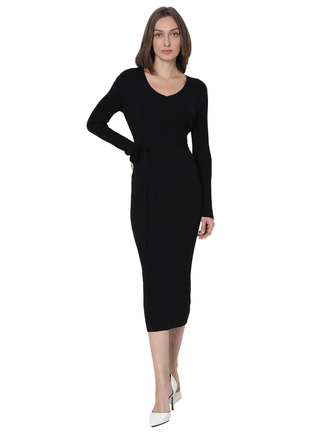 VERO MODA Women's Bodycon Black Dress