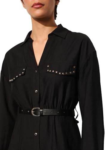 ONLY Women's Fit and Flare Black Dress