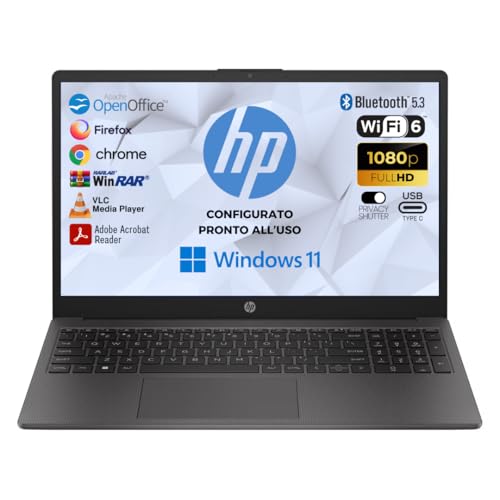 HP 250 G10 Notebook Display 15.6" FHD, Intel Core i5-1334u 10 Core, RAM 16GB, SSD M.2 NVMe 512GB, Laptop Windows 11, Free Utility