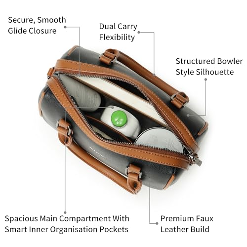 Fastrack Swirl Satchel | Women’s Faux-Leather Satchel| Dual Carry Handles, Adjustable Strap & Spacious Main Compartment