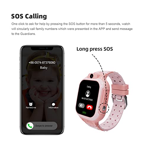 WEARFIT Scout 4G Kids Smart Watch with GPS Tracker - 2-Way Video Calling, Location Tracking, SOS Alert & Parental Controls 7 Games - Smartwatch for Boys & Girls Ages 3-12 No Jio Support (Pink)