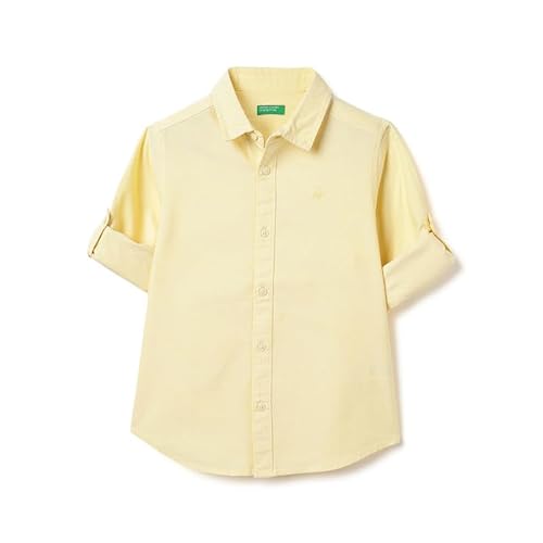 United Colors of Benetton Regular Fit Regular Collar Solid Shirt Yellow