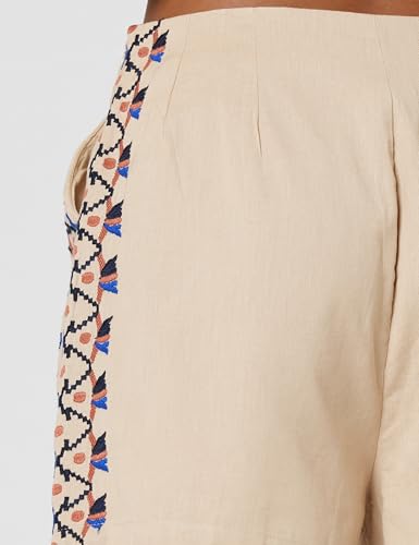 VERO MODA Women Regular Fit High-Rise Beige Shorts