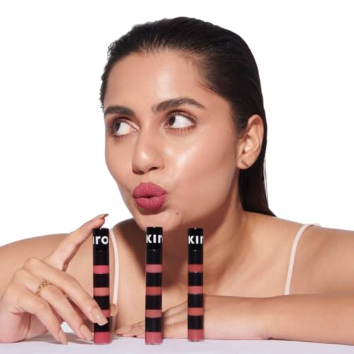 Kiro Four Play Non-Stop Airy Matte Liquid Lip Stack – Paramount Pink, 6ml | 4 Pink Lipstick Shades | Long-lasting, Transfer-proof, Hydrating, Lightweight | Infused with Avocado & Apricot Oils