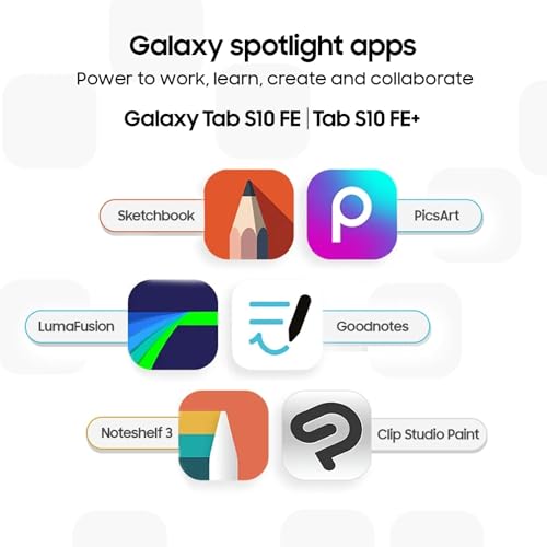 Samsung Galaxy Tab S10 FE+, S Pen in-Box, 27.7 cm (13.1 inch) LCD Display, 12 GB RAM, 256 GB Storage, Wi-Fi Tablet, Blue