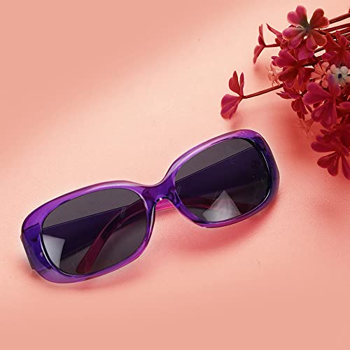Carlton London Girl's Black Lens & Purple Oversized Sunglasses