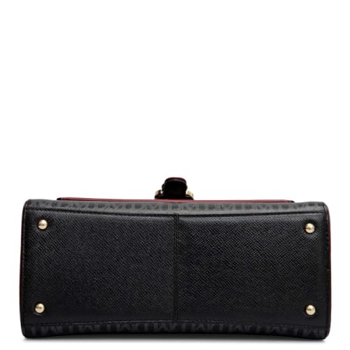 Da Milano Leather Tote Bag for Women - Black (LB-02266)