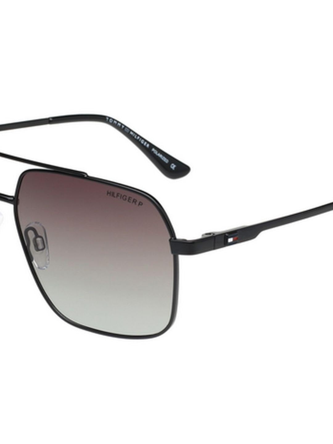 Tommy Hilfiger Sunglasses | Brown Lens | Black Frame | Full Rim Navigator Shape Branded Latest and Stylish Polarized Eyewear | 100% UV Protection | Men Sunglasses| Size Medium | TH 1579PL N C3