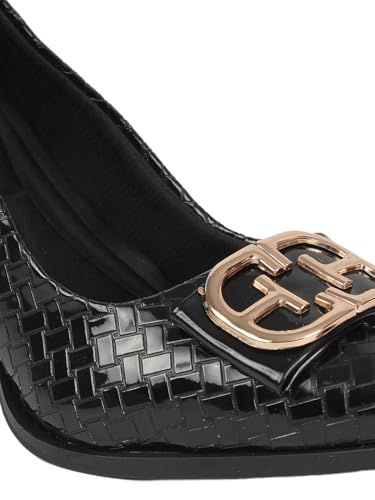 ELLE Women Fashion Pump,Black,UK-4