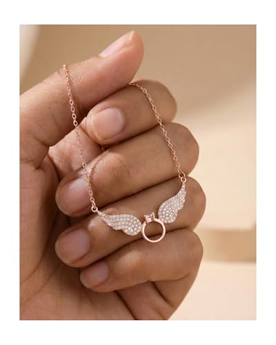 Stylishever Rose Gold Angel Wings | ORIGINAL SILVER 925 | BIRTHDAY | ANNIVERSARY | VALENTINE | GIFT |
