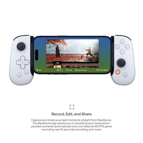 Backbone One Mobile Gaming Controller for iPhone (Lightning) - Playstation Edition - Turn Your iPhone into a Gaming Console - Play Xbox, Playstation, Call of Duty, Roblox, Genshin Impact & More