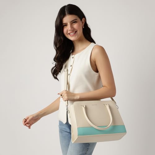 Fastrack Satchelplay Handbag| Faux-Leather Women's Bag | Structured Bag with Top Handles & Adjustable Strap | Office, College & Casual Daily Use