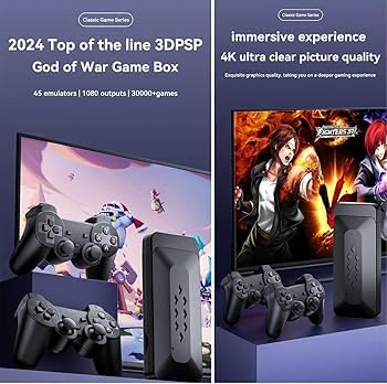 GPZ) Pro GameStick M33OG 37100+ Built-in Games Retro Classic 2D 3D HD | 2 WIRELESS GAMEPAD | PLUG & PLAY VIDEO GAME 64GB