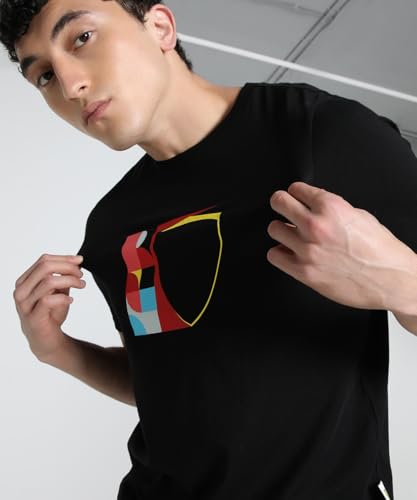 PUMA Men, Ferrari Race Big Shield Tee, Black - S (63019101)
