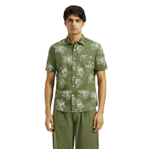 Levi's Men's Slim Fit Shirt (1105_Green