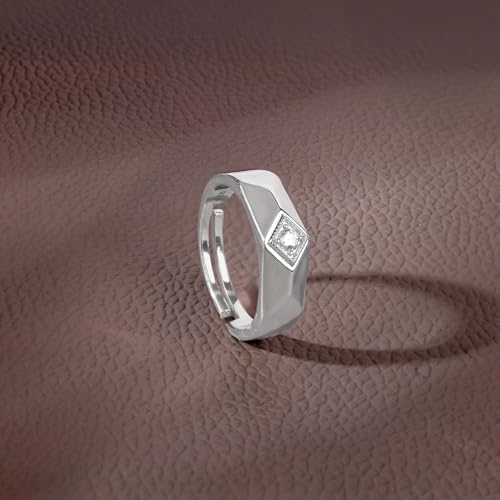 GIVA 925 Silver Racy Rugged Ring For Him, Adjustable | Gifts for Men and Boys | With Certificate of Authenticity and 925 Stamp | 6 Months Warranty