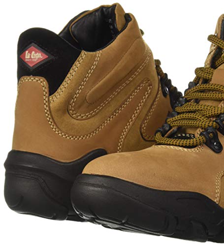 Lee Cooper LC1657BR Men's Leather High Ankle Boots | Stylish Lace-Up Design | Cushioned Insole for Comfort | Durable & Trendy for Everyday Wear_40EU_6UK