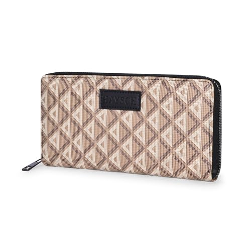 HAYSCH Women's Long Clutch Wallet, Brown