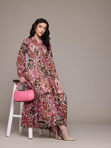 Label RITU KUMAR Multi Color Felix Long Dress with Camisole