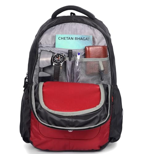 GREENLANDS Torpedo office Backpack– 35 Ltr Capacity | 17 Inch Laptop |Water-Resistant Bag | Padded & Adjustable Strap | Men & Women For Business Professionals & College Students - Red