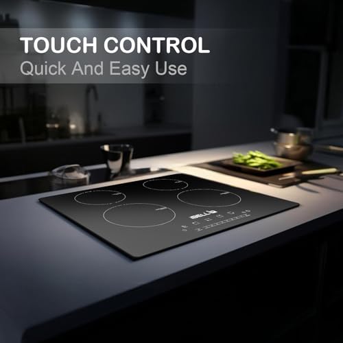IBELL IBL EMINENCE04 Induction Hob, High Power, 7200W, Spacious cooktop with 2 year warranty, 9 Power Levels, Touch panel and Toughend Glass Top, (Black)