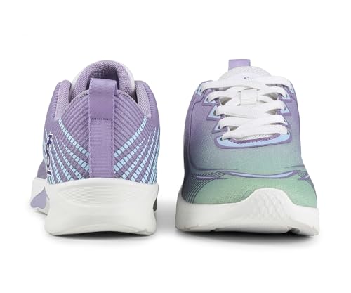 LOUIS STITCH Women’s Berry Purple Lightweight Athleisure Sport Shoes | The Athleisure Series | Ultra-Lightweight Lace-Up Shoes for Women| Perfect for Casual, Gym & Travel Wear | LSLD-AT-RF02-PR | UK-8