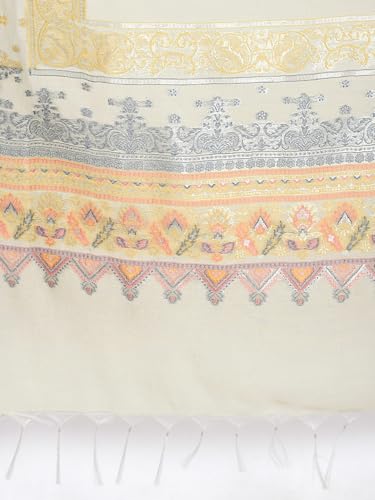 AFSA Organic Cotton Woven Design Women Unstitched Dress Material With Dupatta For Summer Wear