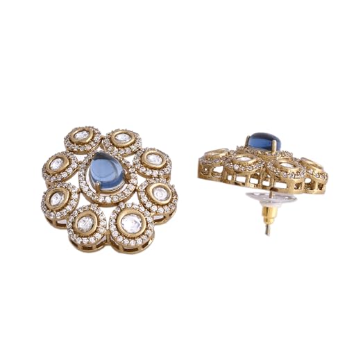 VOYLLA Kundan Opulence Noor Mahal Kundan Necklace Set For Women|Women Short Necklace Sets|Gift For Women|Wedding|Party|Ethnic|Kundan Polki|