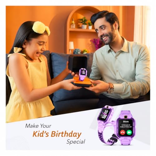 imoo Watch Phone Z7(Limited Edition), 4G Smart Watch for Kids with Real-Time HD Video & Phone Call, Smart Watch for Girls with GPS Location and 14-Day History, IPX8 Waterproof (Purple)