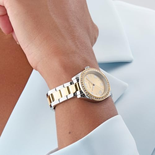 GUESS Mini Luna Champagne Round Dial Analog Women's Watch - GW0841L2