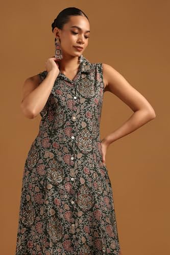 Soch Womens Green Desert Storm Paisley Print Co-Ord Set