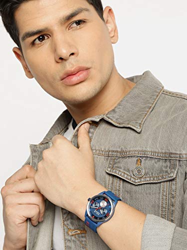 Daniel Klein Silicone Analog Blue Dial Men's Watch-DK.1.12279-5