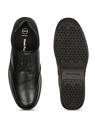 HUSH PUPPIES Men STREET DERBY BLACK Formal Shoe - 8 UK