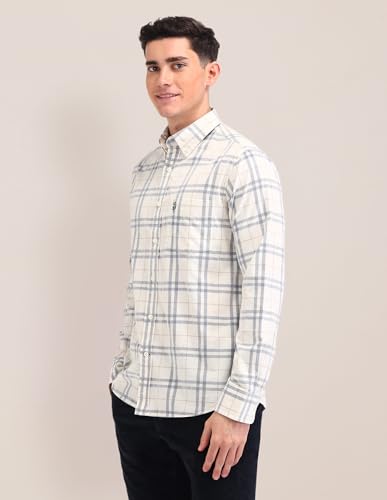 U.S. POLO ASSN. Tailored Fit Button Down Shirt (USSHT2416_Beige_46)