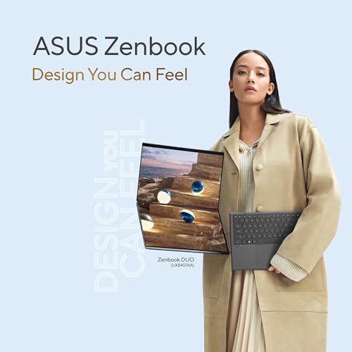 ASUS Zenbook Duo (2026),Intel Core Ultra 7 355,Intel iGPU,32GB RAM,1TB SSD,3K OLED,Touchscreen,14"(35.5 cm),Windows 11,M365 Basic(1Y),Office 2024,Moher Gray,1.65 Kg, UX8407AA-SN183WS,Copilot+ PC