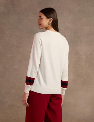 U.S. POLO ASSN. Regular Fit Cotton Sweater (UWAW24SWE139_White_XS)