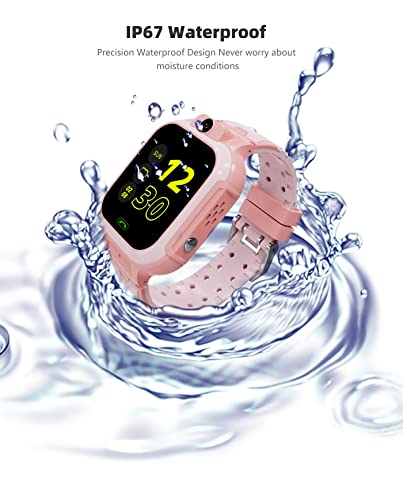 WEARFIT Scout 4G Kids Smart Watch with GPS Tracker - 2-Way Video Calling, Location Tracking, SOS Alert & Parental Controls 7 Games - Smartwatch for Boys & Girls Ages 3-12 No Jio Support (Pink)