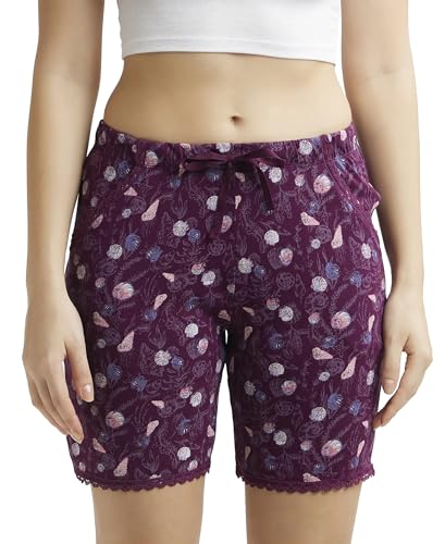 Jockey Women's Modal Shorts (RX10_Purple Wine_Large)