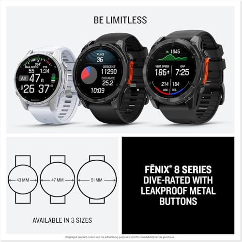 Garmin Fenix 8 47mm,AMOLED,Glass/SS,SlateGray Steel/Black,BlkBnd