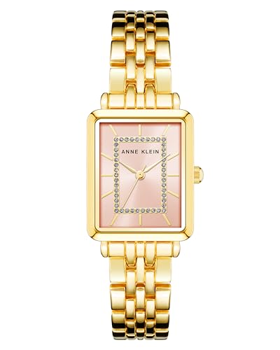 Anne Klein Women's Glitter Accented Bracelet Watch, Gold/Pink, AK/3760PKGB
