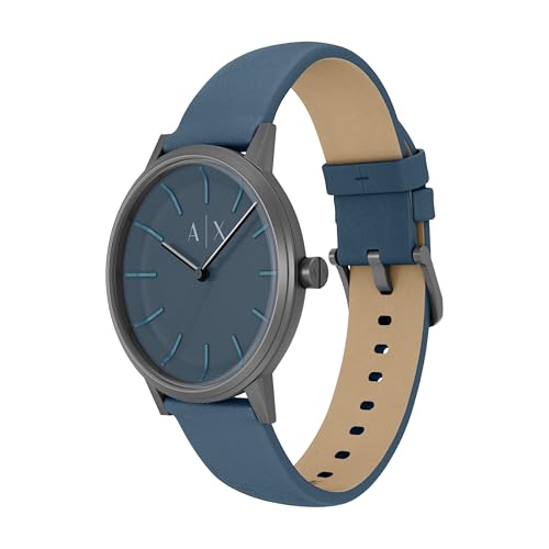 Armani Exchange Blue Quartz Leather Watch AX2767