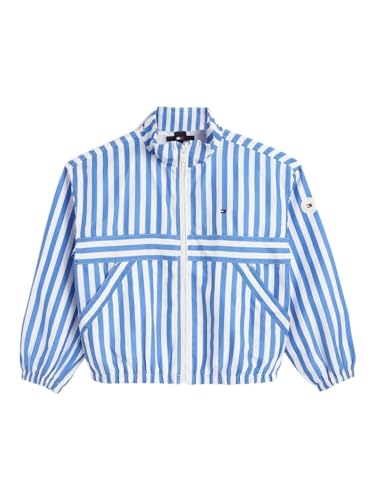 Tommy Hilfiger Girl's A-Line Coat (F25KROT001-2T_Blue Spell Stripes
