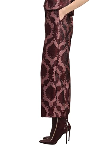 VERO MODA Women's Straight Fit High-Rise Red Pants