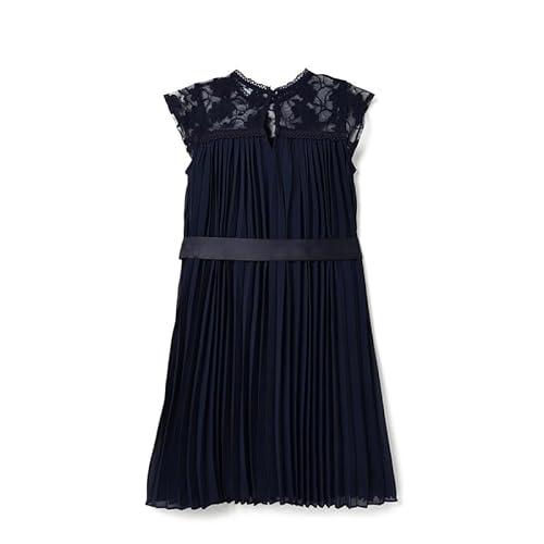 United Colors of Benetton Regular Fit Round Neck Lace Dress Blue